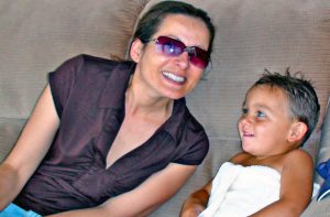 Shannon Perris-Knight with her son Ryder Gage in June 2009