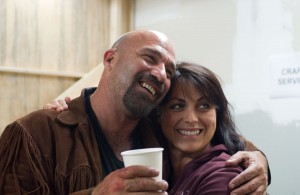Kevin Gage with craft services (production still)