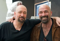 Kevin with his stunt double (production still by McMaster)